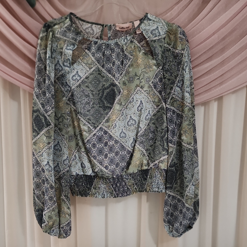 Chiffon Patchwork Top - image 1